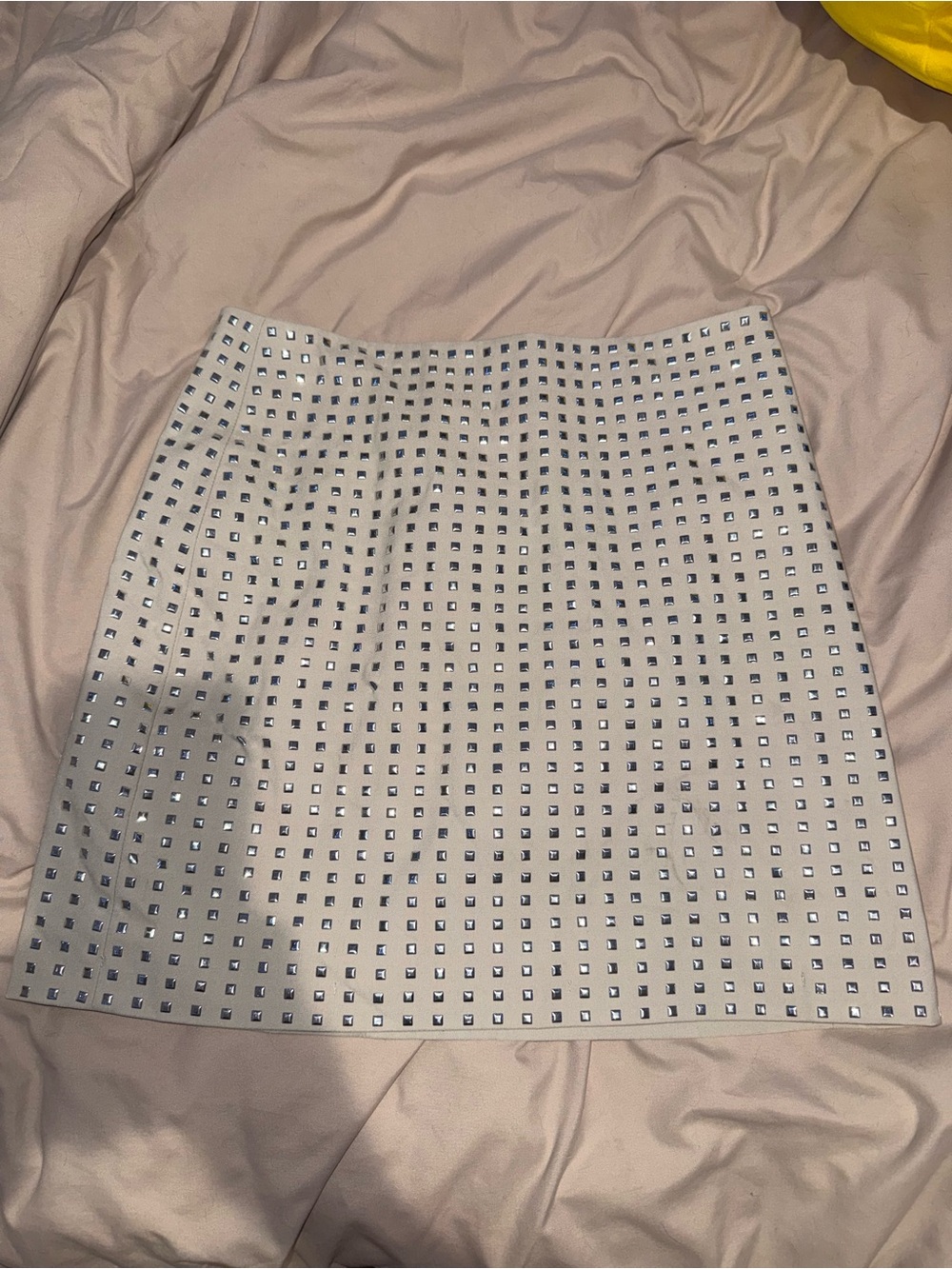 Beige rhinestone skirt